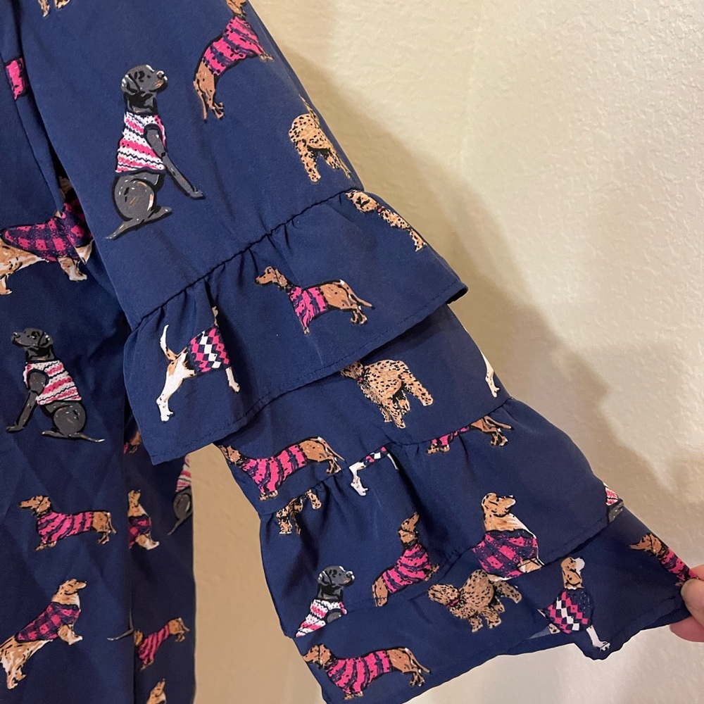 Simply Southern Dog Puppy Navy Dress - Picture 5 of 10